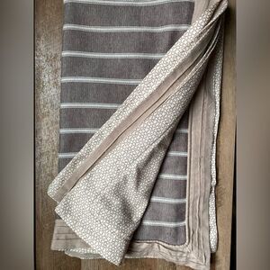 Victor Alfaro Casa Beige Geometric Fabric Pattern Bed Pillow Sham Cover